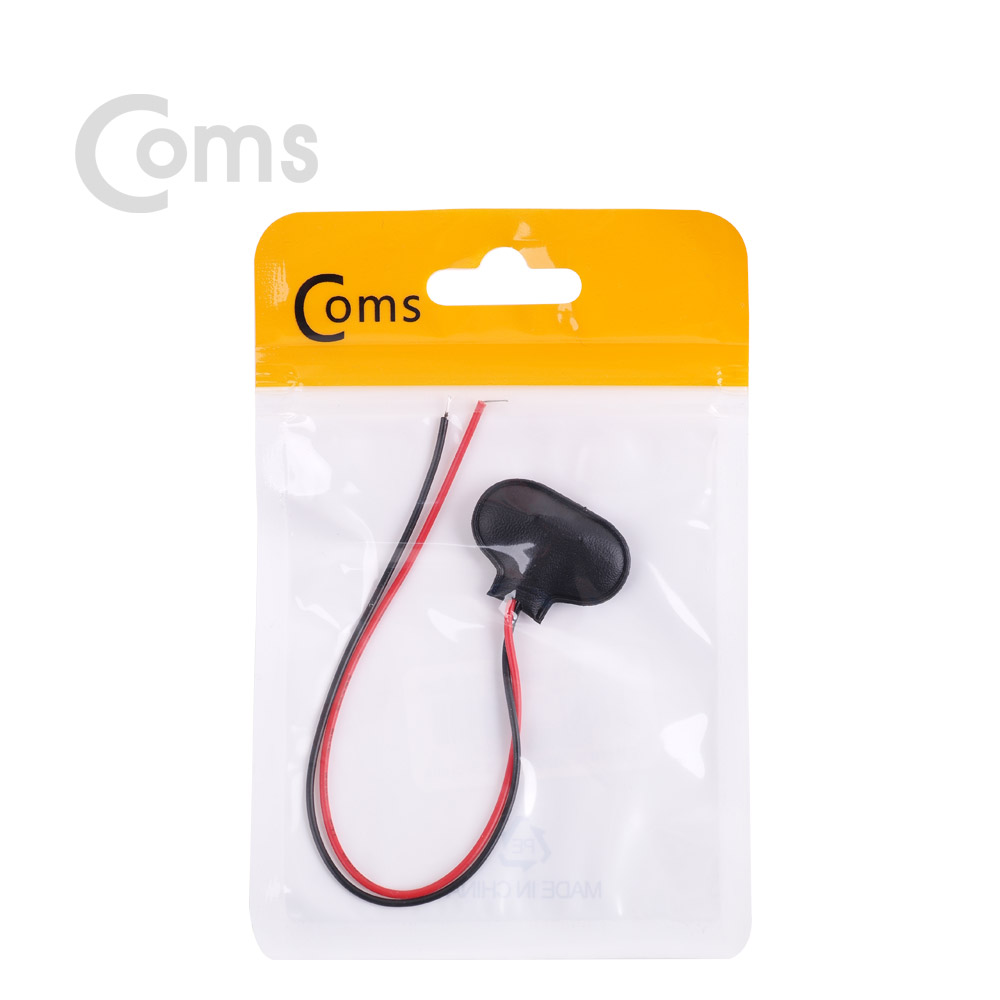 Coms DC 전원 케이블(제작용), 2선연결 Black - 9V 건전지 변환