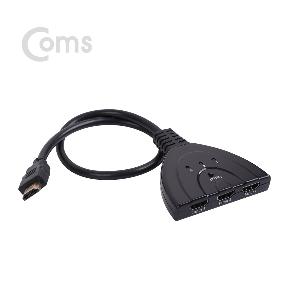 Coms HDMI 선택기 (케이블형 3:1)