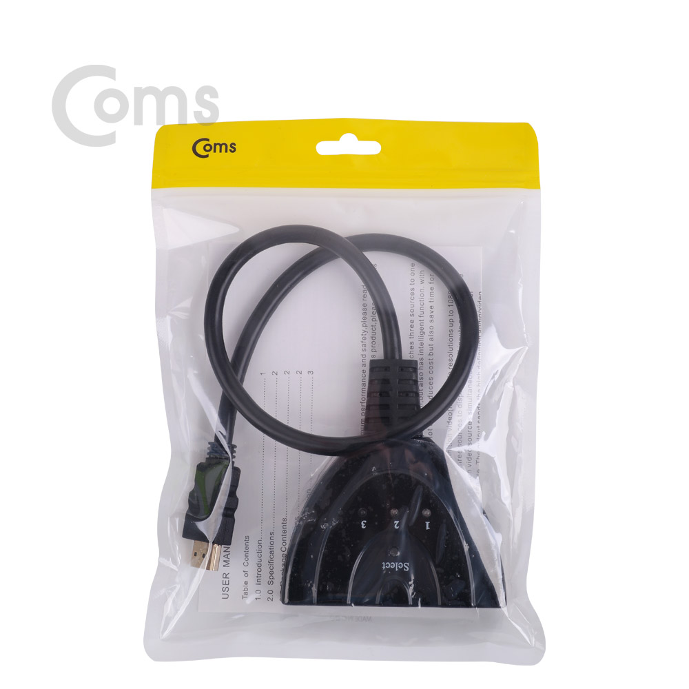 Coms HDMI 선택기 (케이블형 3:1)