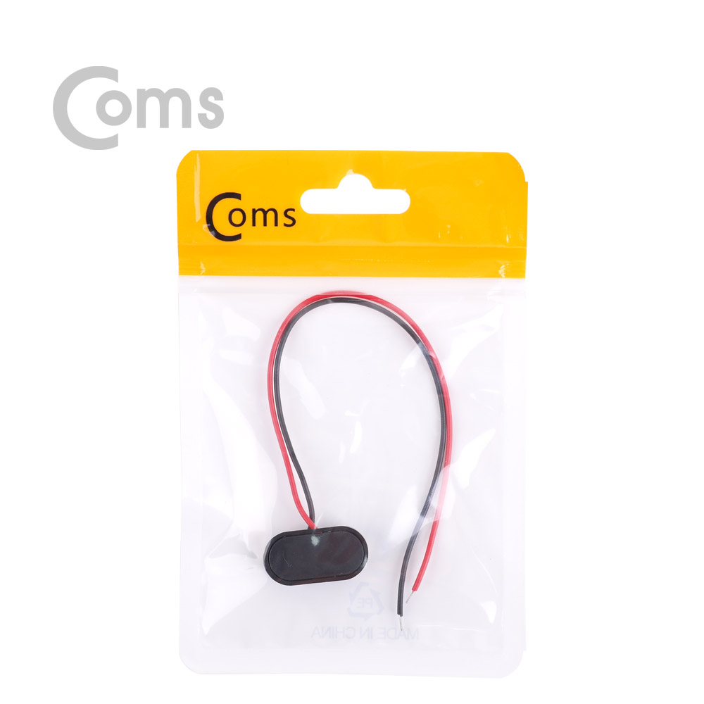 Coms DC 전원 케이블(제작용), 2선연결 Black - 9V 건전지 변환