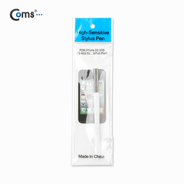 Coms 터치펜 정전식(갤노트3용/볼펜형) White
