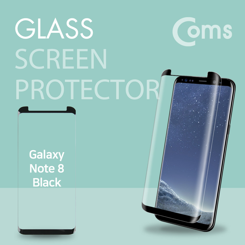 Coms 스마트폰 보호필름 Note 8/Mini Black/갤럭시