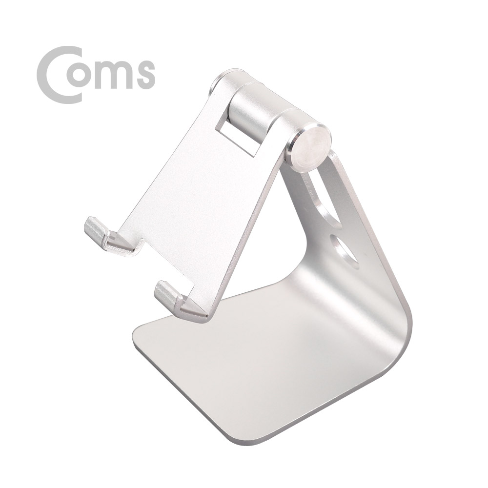 Coms 스마트폰 거치대 Silver / 알루미늄 스탠드 / 탁상용 / 각도조절