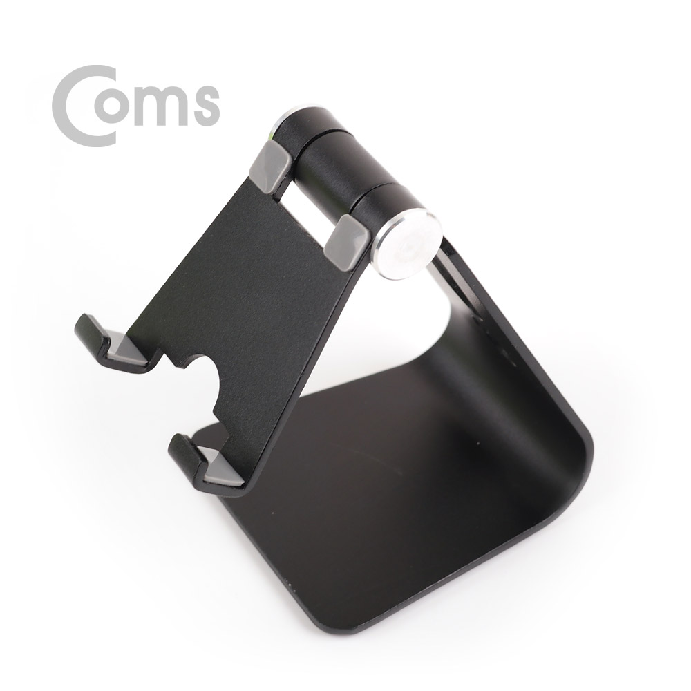 Coms 스마트폰 거치대 Black / 알루미늄 스탠드 / 탁상용 / 각도조절