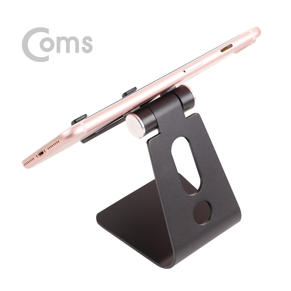 Coms 스마트폰 거치대 Black / 알루미늄 스탠드 / 탁상용 / 각도조절