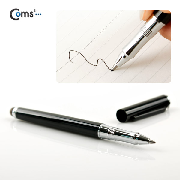Coms 터치펜 정전식(Fiber/볼펜형) Black