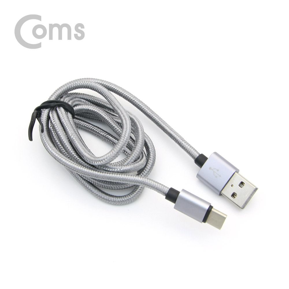 Coms USB 3.1 케이블 (Type C / 고속충전 및 데이터 전송 / 3.1A) Gray