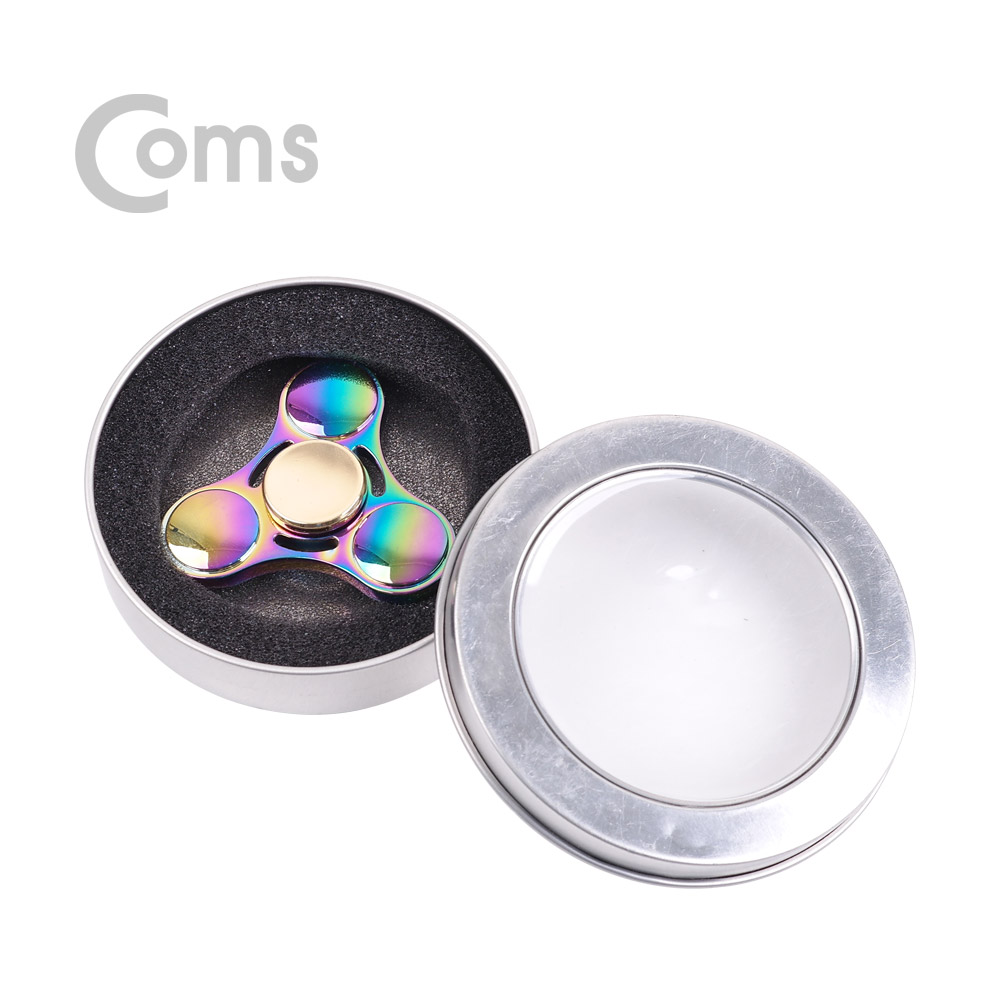 Coms 고급 메탈 피젯스피너, 삼각날(Triple) 레인보우/ 키덜트 장난감/ 스트레스 해소 아이템