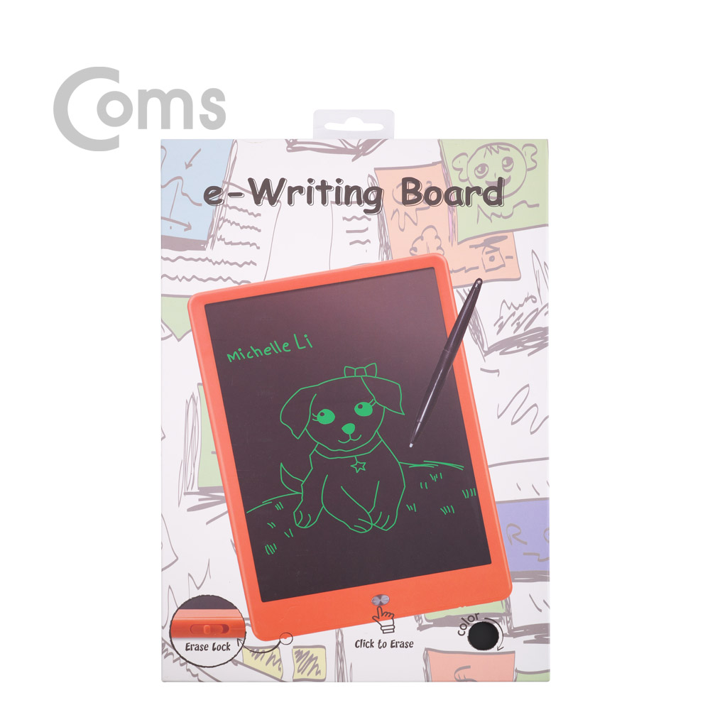 Coms 메모보드 / 전자노트 10형 LCD, Black