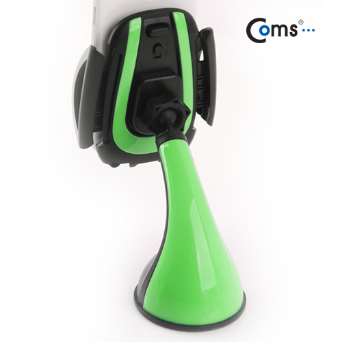 Coms 차량용 거치대, 유리흡착식, Green, JHD-15HD06
