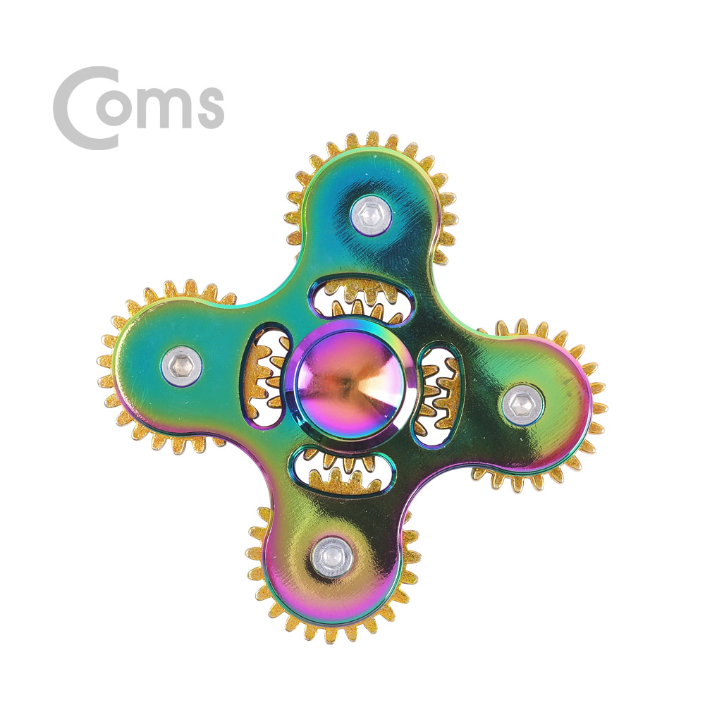 Coms 피젯스피너, 사각날(Quater) 레인보우, 쿼터 스피너/톱날 /피젯 토이 / 키덜트 장난감