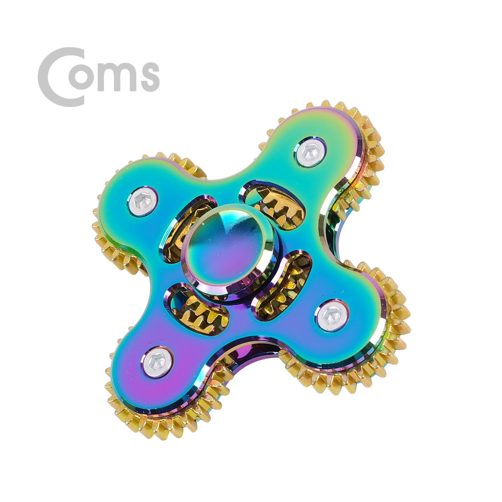 Coms 피젯스피너, 사각날(Quater) 레인보우, 쿼터 스피너/톱날 /피젯 토이 / 키덜트 장난감