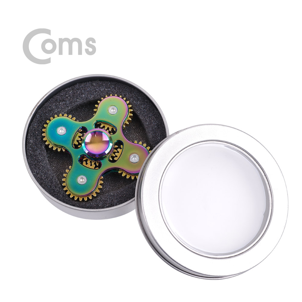 Coms 피젯스피너, 사각날(Quater) 레인보우, 쿼터 스피너/톱날 /피젯 토이 / 키덜트 장난감