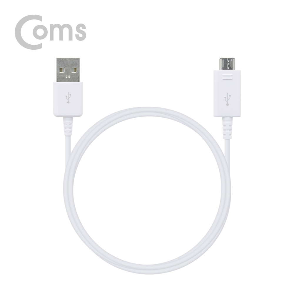 Coms 안드로이드 5핀 케이블 (Micro 5P / White) 5Pin
