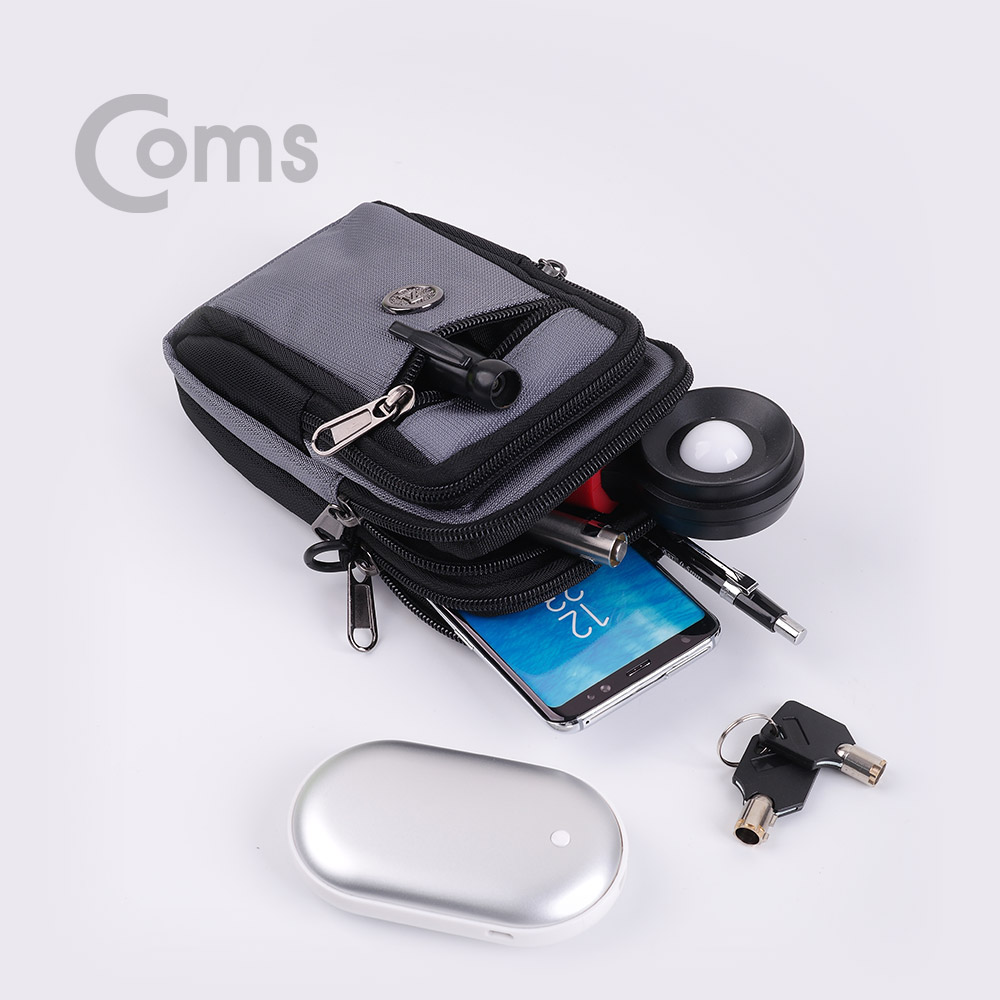 Coms 다용도 포켓 벨트 Silver