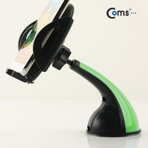 Coms 차량용 거치대, 유리흡착식, Green, JHD-15HD06