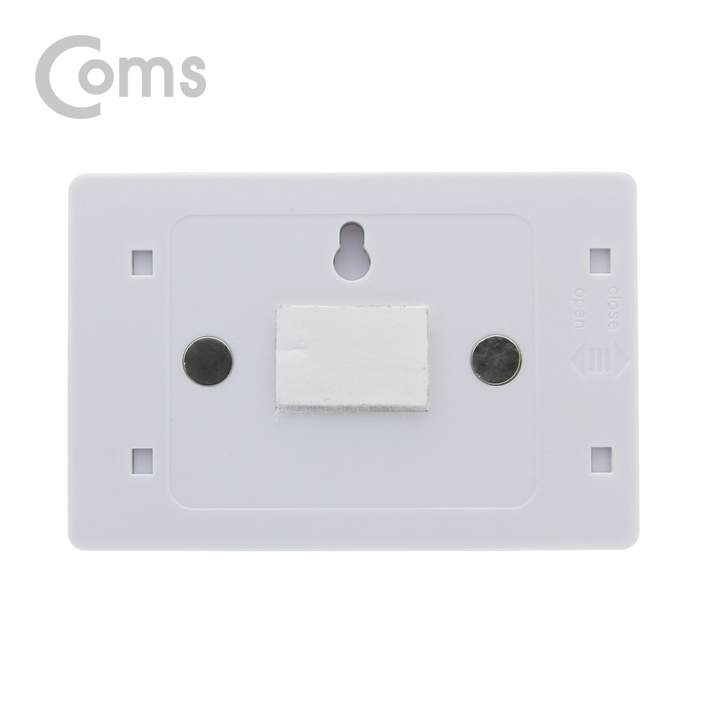 Coms LED 스위치 벽면등(Switch Light) 사각 / 8 LEDx2/듀얼 / 3 x AAA