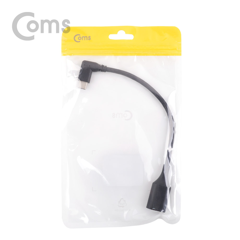 Coms USB 3.1 (Type C) 젠더 꺾임 - Type C (꺽임)(M) / USB 2.0 (F)