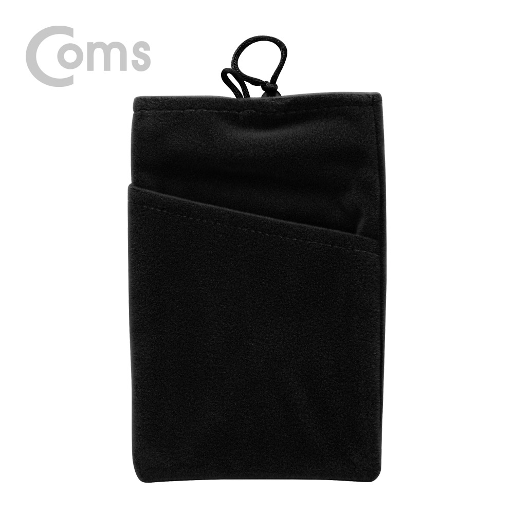 Coms 여행용 다용도 벨벳 파우치 Black