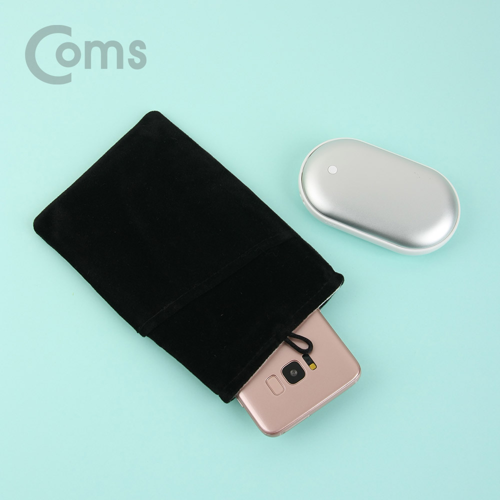 Coms 여행용 다용도 벨벳 파우치 Black