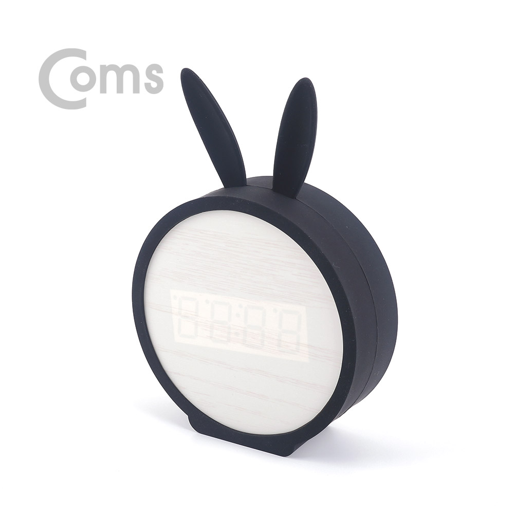 Coms LED 시계 (나무시계) 토끼, 무소음