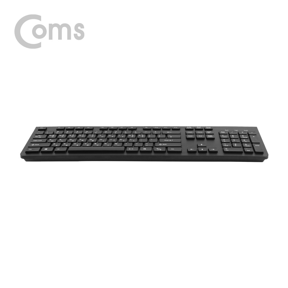 Coms USB 유선 키보드 / 멤브레인 / 104키 / USB 2.0 / 아이솔레이션 키 / 블랙 컬러