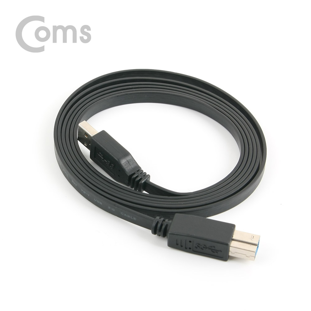 Coms USB 3.0 케이블(Black/Flat형/AB형) 1.8M