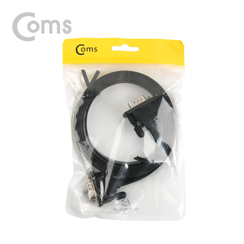 Coms 모니터 케이블(Black/Flat형) 1.5M/VGA M/M