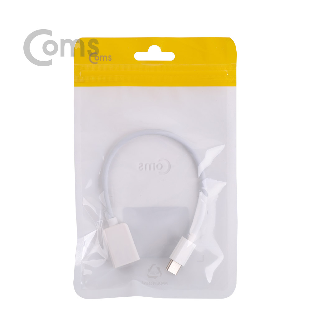 Coms USB 3.1 Type C / OTG 젠더 15cm, White