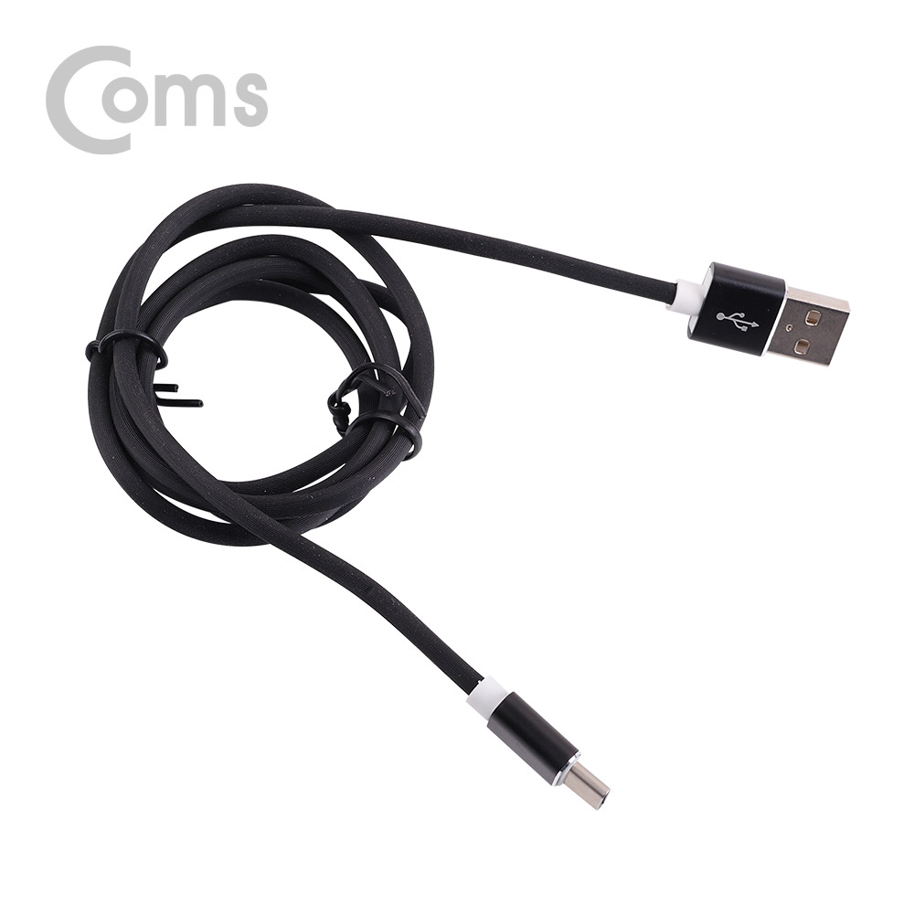 Coms USB 3.1 (Type C) 케이블(고속충전/3A) 1M, Black