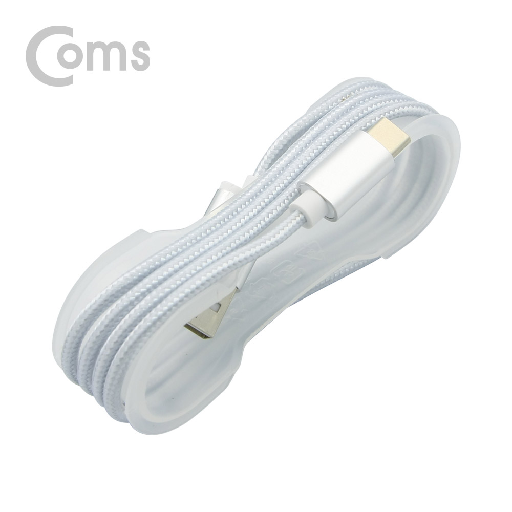 Coms USB 3.1(Type C) 케이블(고정가이드) 1M, Silver