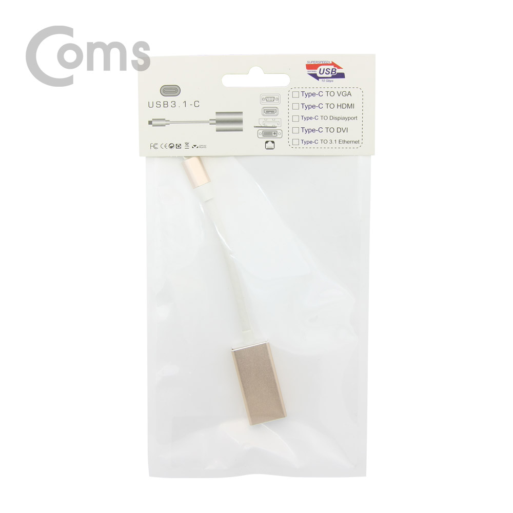 Coms USB 3.1(Type C) 컨버터, DP 변환 Type C(M) to DP(F)