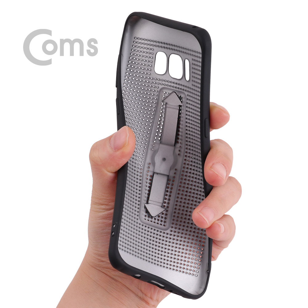 Coms 스마트폰 케이스(통풍), 핑거그립 S8 P/Blue/갤럭시