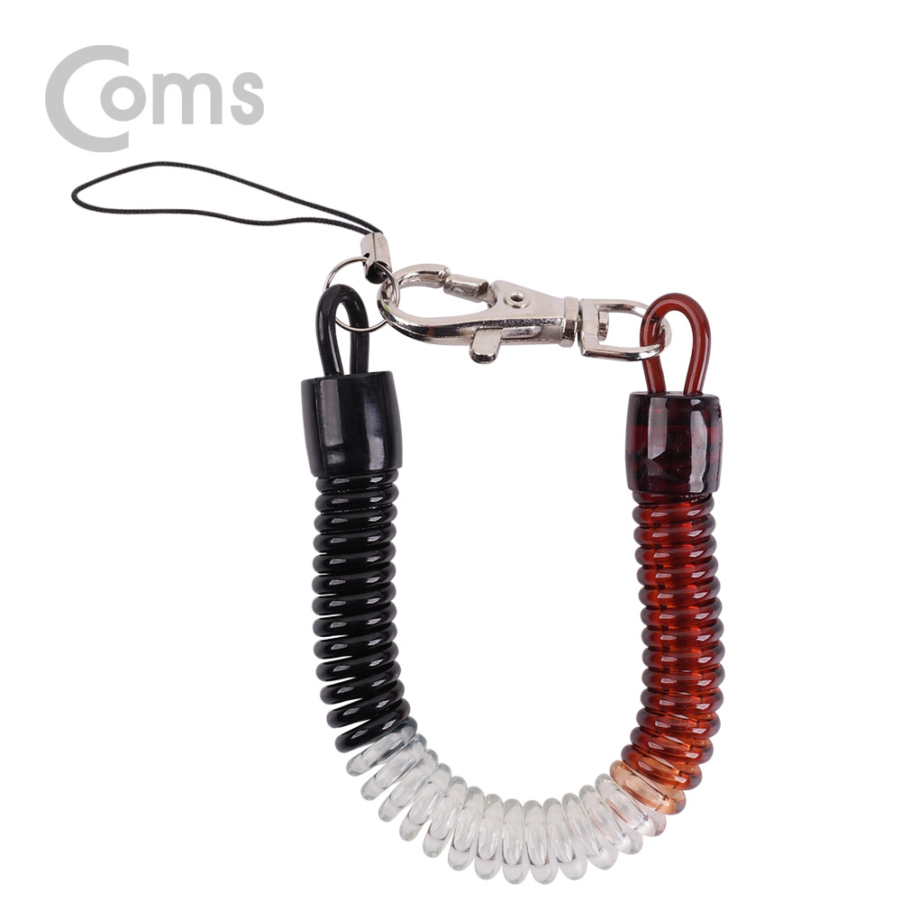 Coms 스프링 스트랩 끝단 컬러 OD 12mm / Black, Brown, White / 분실 방지