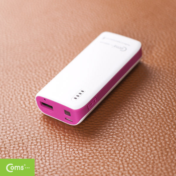 Coms 보조 배터리 / 비상 충전기(5600mAh)삼성SDI 배터리사용,Micro B/USB, Purple