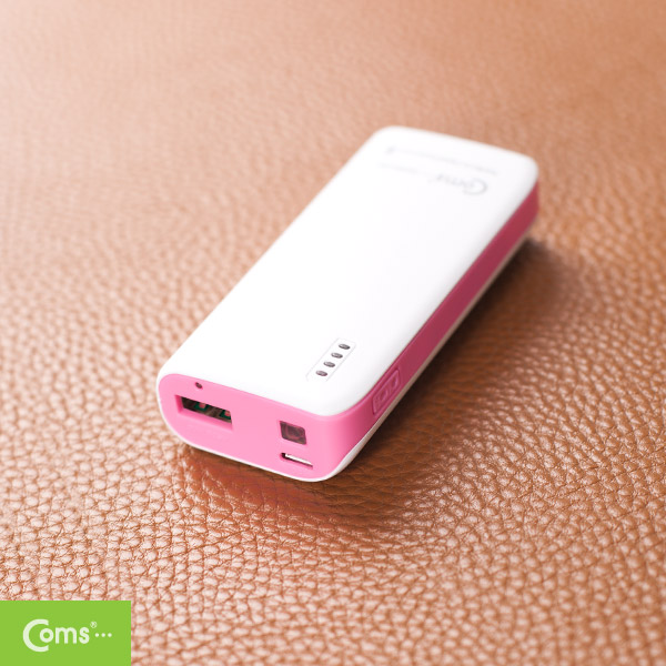 Coms 보조 배터리 / 비상 충전기(5600mAh)삼성 SDI 배터리사용,Micro B/USB충전,Pink
