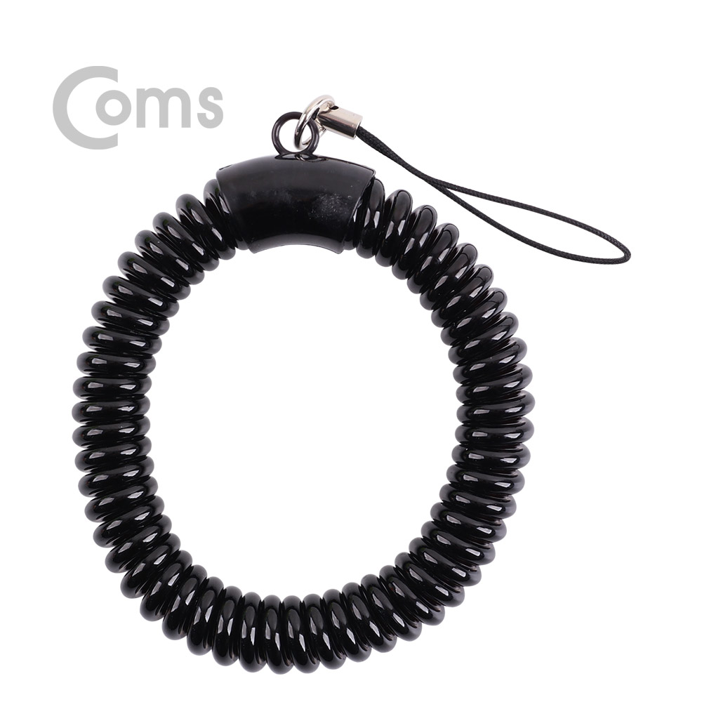 Coms 스프링 스트랩 OD 12mm / Black / 분실 방지 / 손목걸이