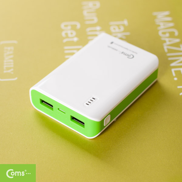 Coms 비상충전기(8400mAh),삼성 SDI 배터리사용,Green
