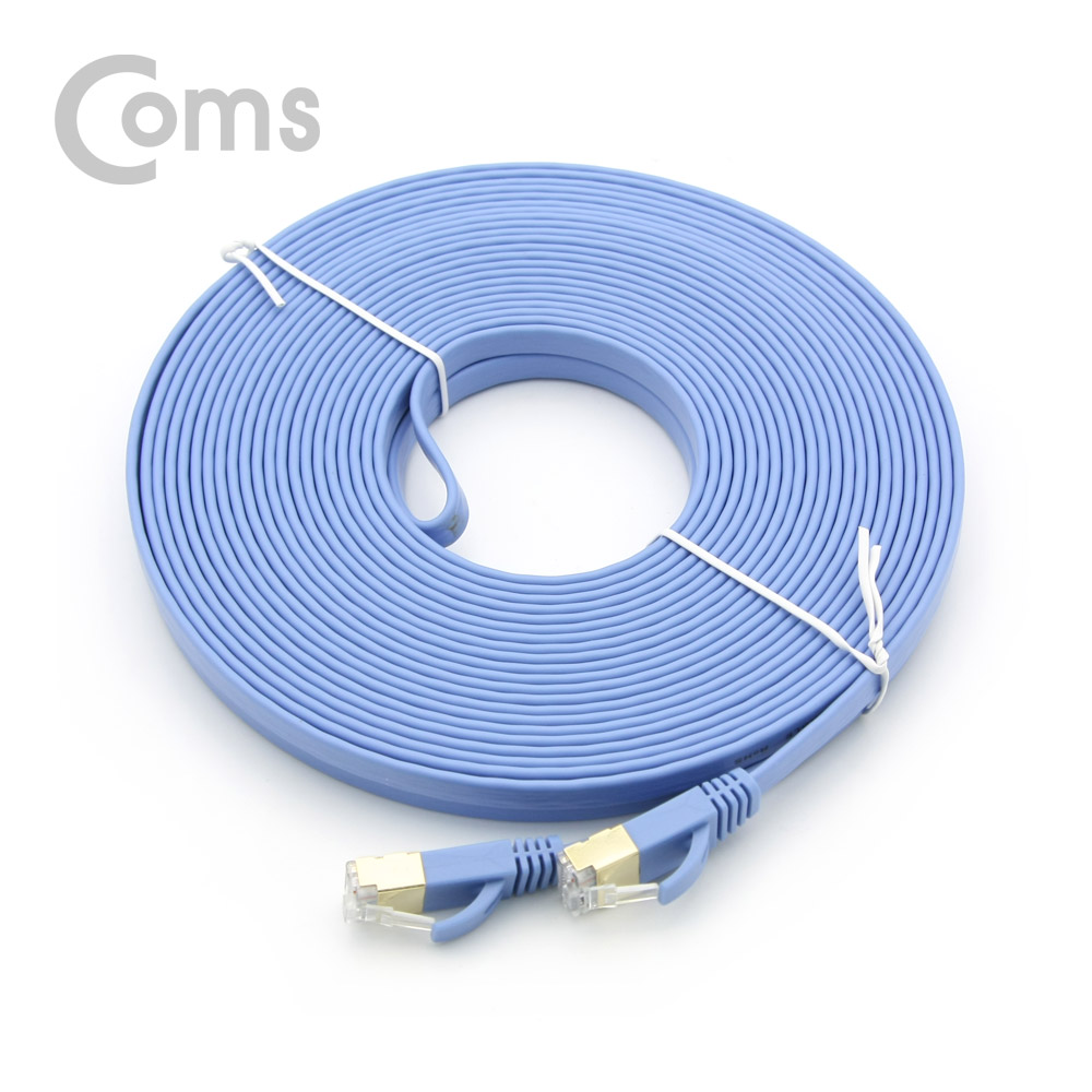 Coms 랜케이블(Direct/Cat7/플랫형) 15M/LAN/10Gbps