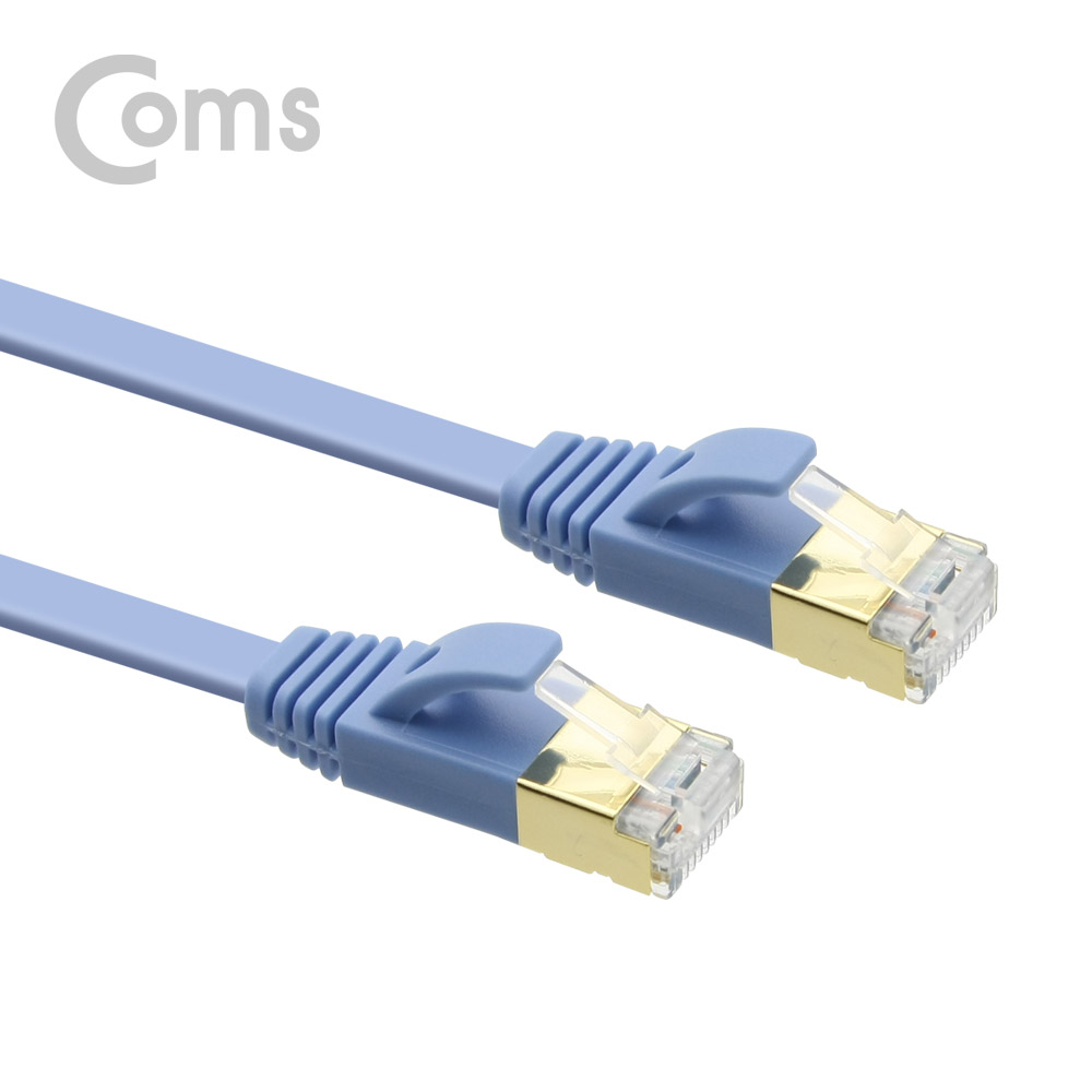Coms 랜케이블(Direct/Cat7/플랫형) 5M/LAN/10Gbps