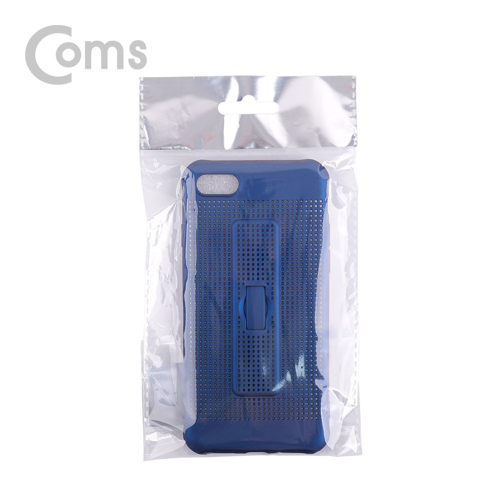 Coms 스마트폰 케이스(통풍), 핑거그립 - iOS Phone 7/8, Blue
