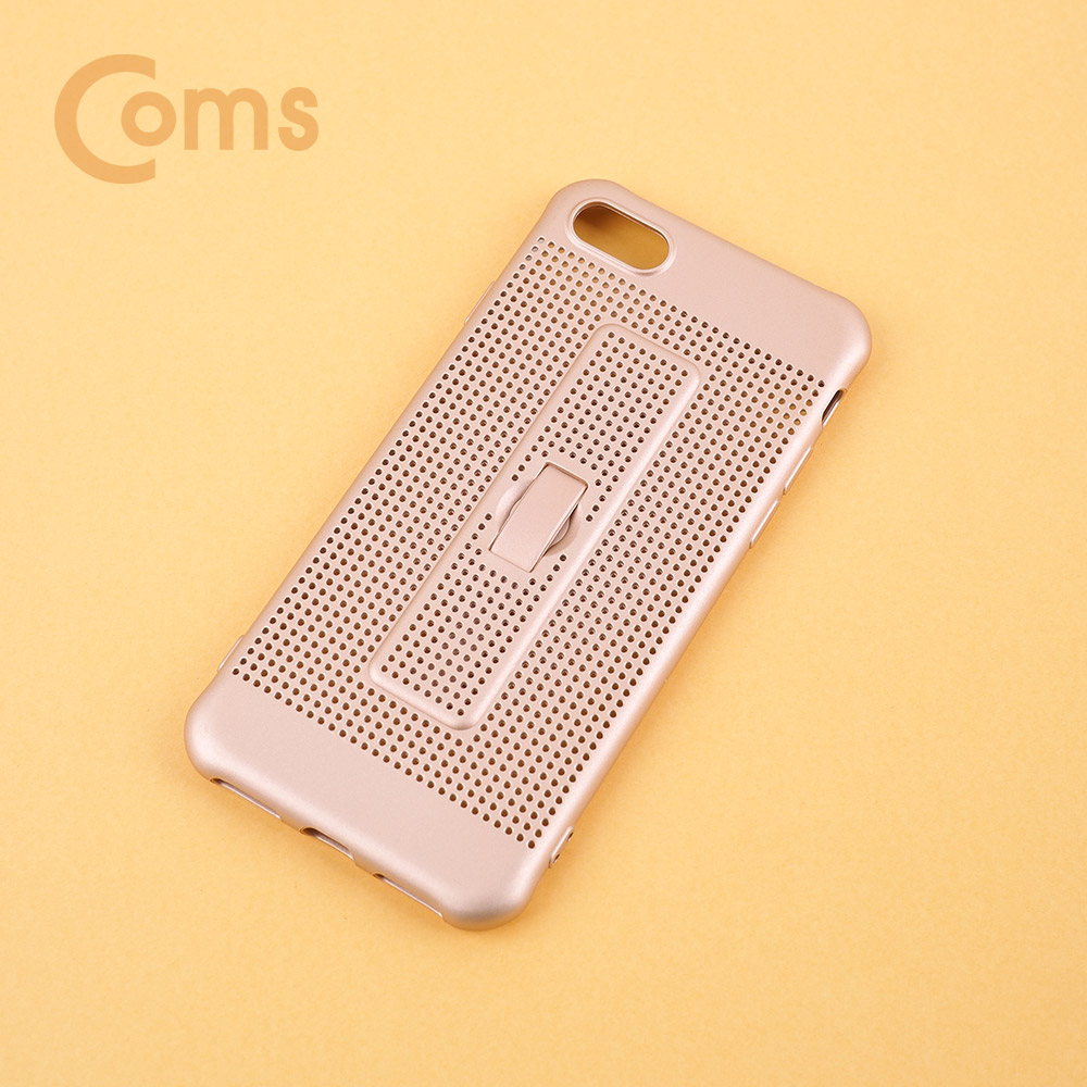 Coms 스마트폰 케이스(통풍), 핑거그립 - iOS Phone 7/8, Gold