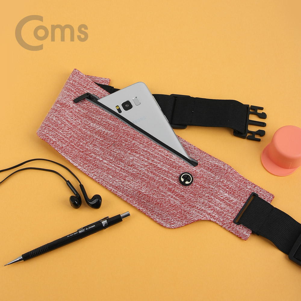 Coms 레저용 다용도 포켓(Red) 스마트폰보관/소형/허리벨트/파우치형