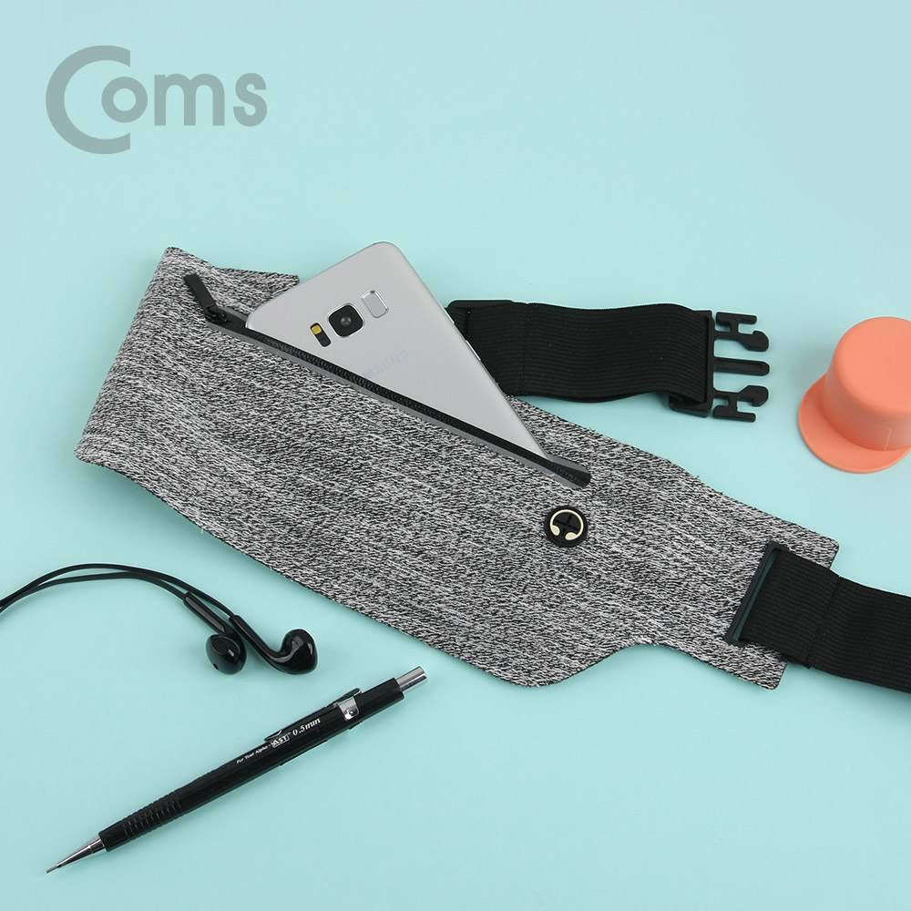 Coms 레저용 다용도 포켓(Gray) 스마트폰보관/소형/허리벨트/파우치형