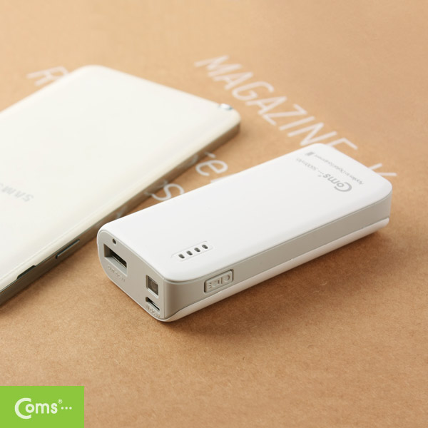 Coms 비상충전기(5600mAh)삼성 SDI 배터리사용,Micro B/USB충전,Gray/보조 배터리
