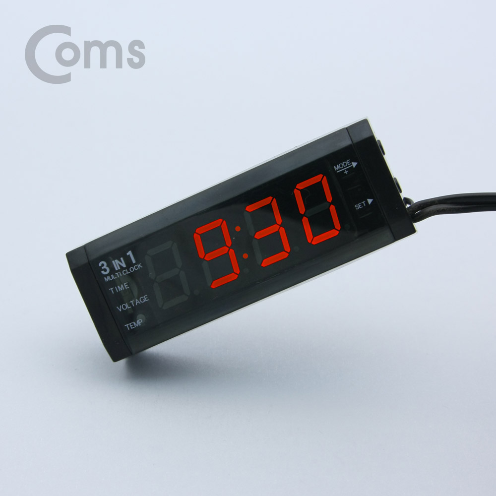 Coms 차량용 시계(전압/온도계)