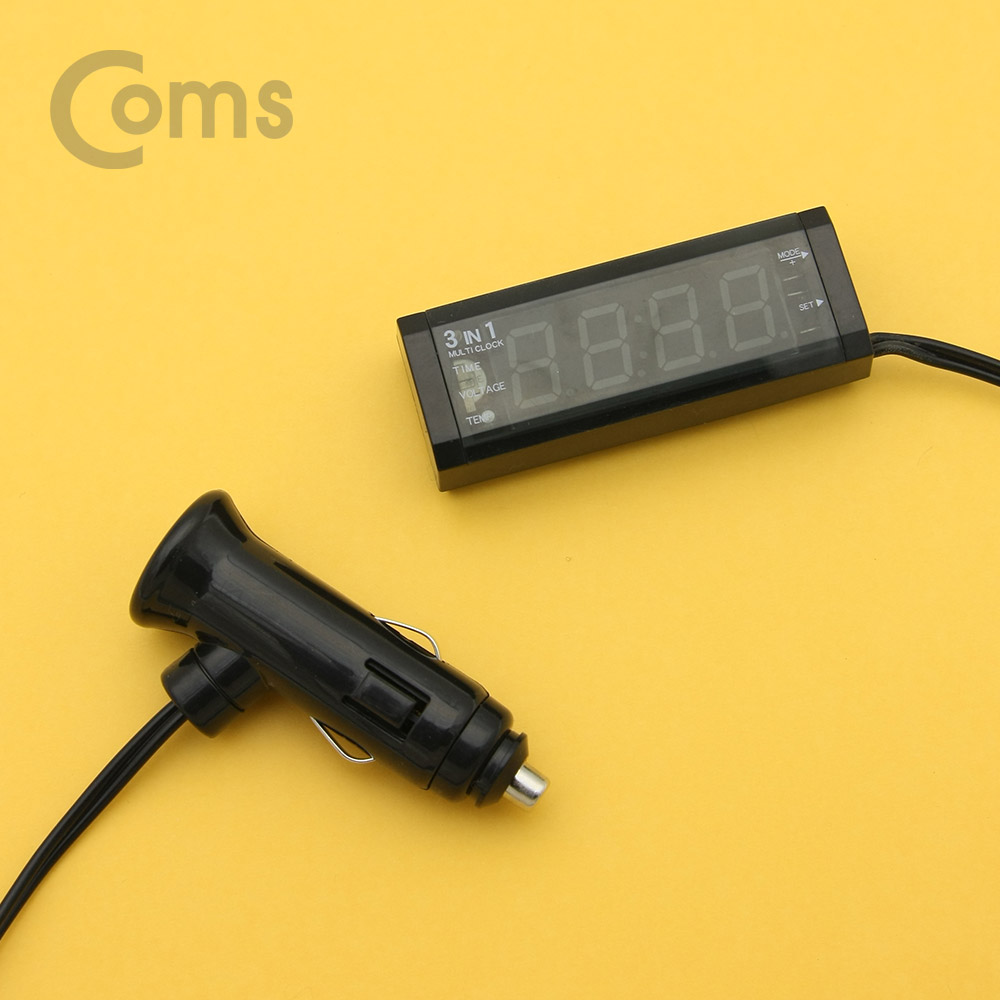 Coms 차량용 시계(전압/온도계)