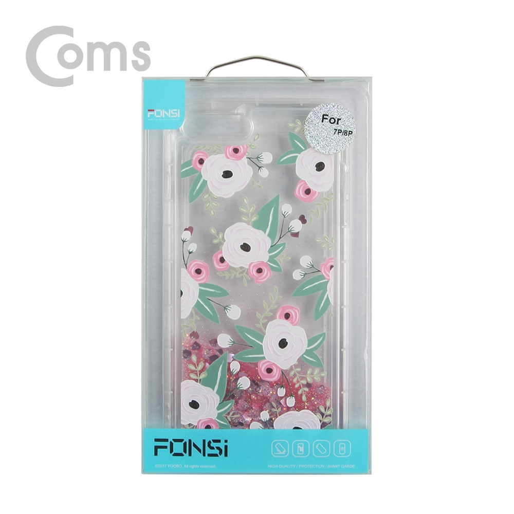 Coms IOS Phone 8Pin (8핀) 7/8plus 투명 글리터 케이스(플라워/꽃잎)