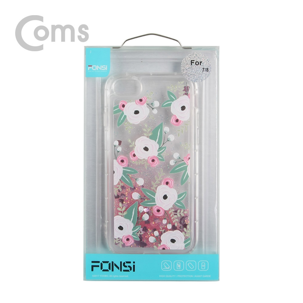 Coms IOS Phone 8Pin (8핀) 7/8 투명 글리터 케이스(플라워/꽃잎)