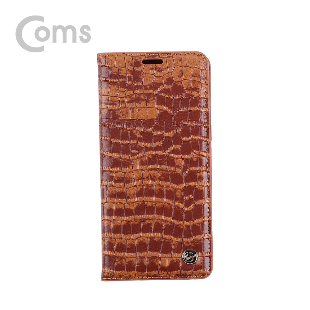 Coms 스마트폰 가죽케이스(폴더지갑) S8/Brown/갤럭시